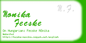 monika fecske business card